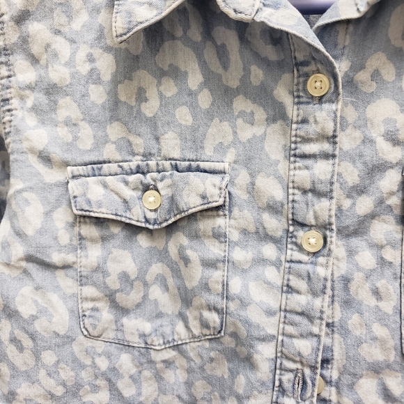 Cherokee XL 14/16 Animal Print Denim Shirt - Picture 3 of 8